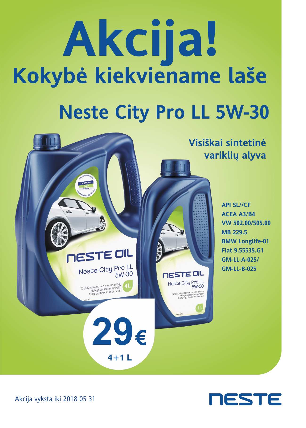 Neste City Pro W Longlife 5W-30 4+1L akcija